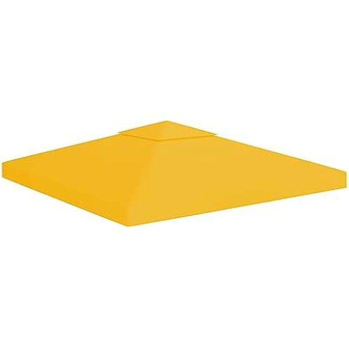 Toit de tonnelle - VIDAXL - 3 x 3 m - Étanche - 310 g/m² - Jaune