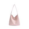 Simple and Versatile Single-shoulder Bag for Work and Commuting, Soft Leather Large-capacity Bucket Bag