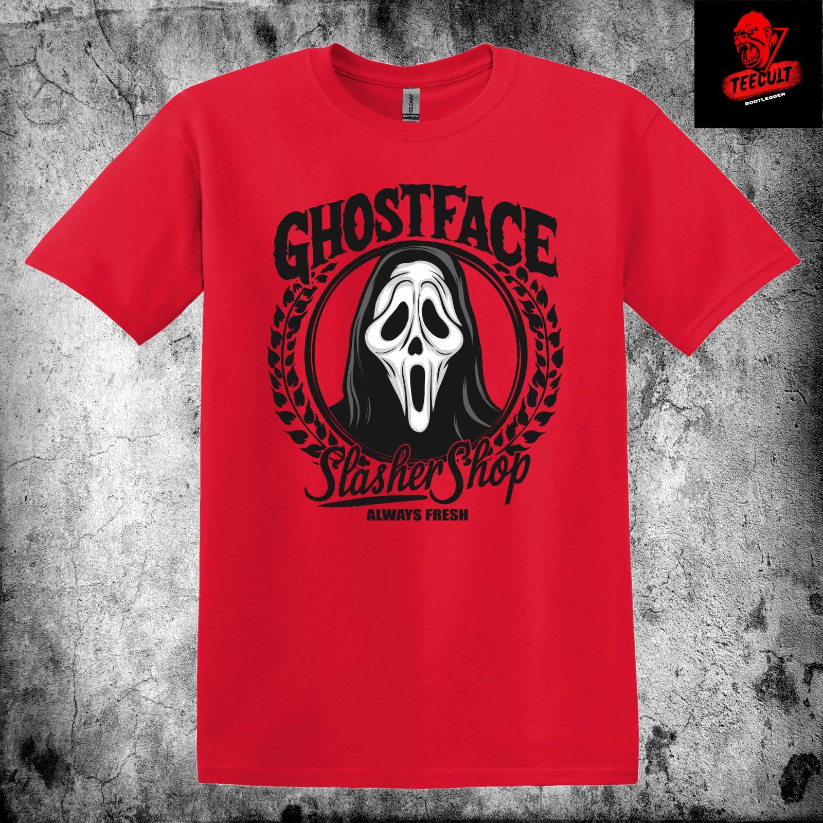Men s and Women s T-shirts Ghostface Scream Slasher Shop Horror Movie Halloween Unisex XXXXL