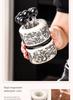 Ceramic Retro Toothpick & Cotton Swab Holder - High-End Home Decor Jar