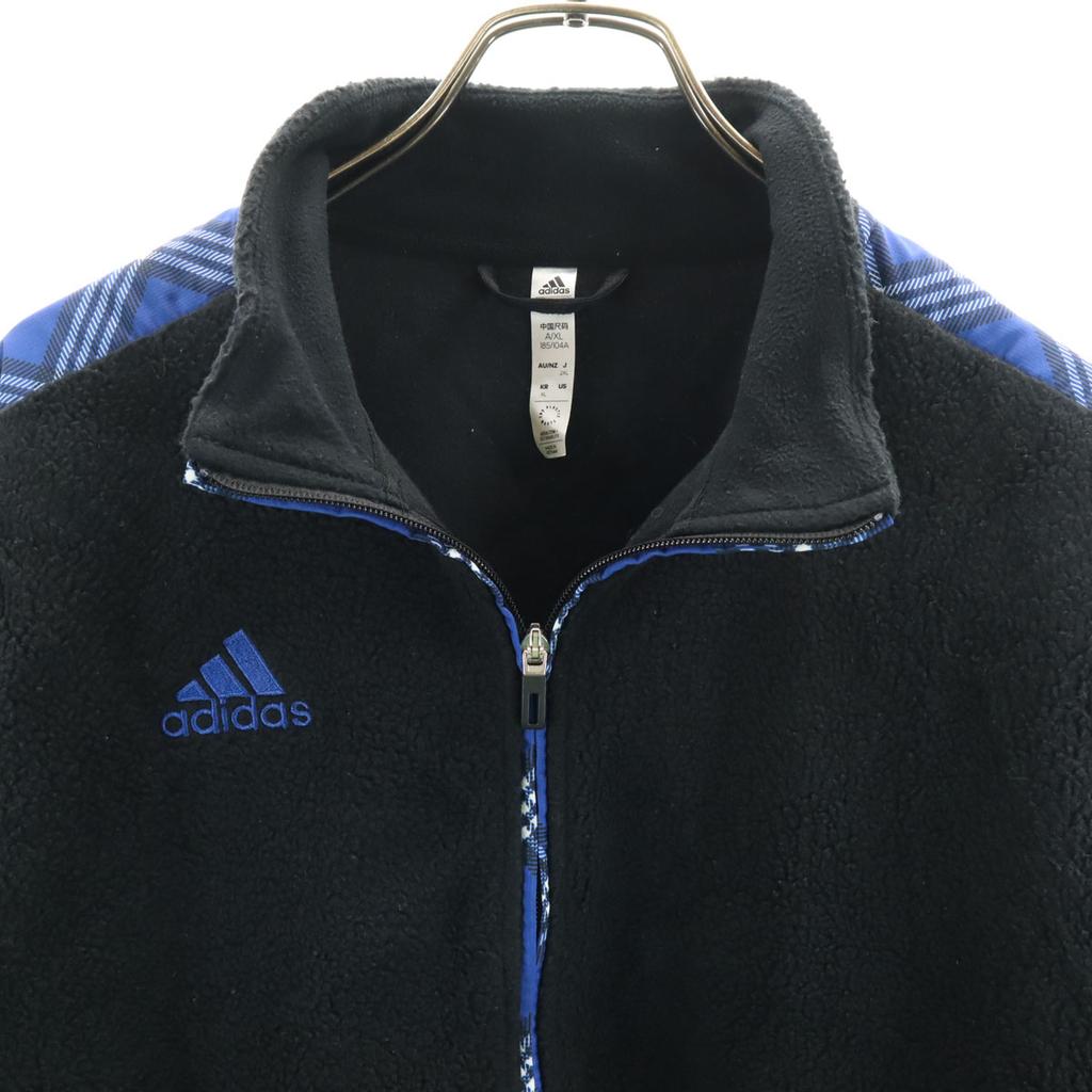 adidas Track jacket Setup 2XL black Fleece sweatshirt Men's Used
