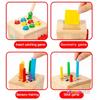 Gioco Montessori in Legno di Ordinamento per Forma e Colore con Abbinamento per Bambini Piccoli 5 in 1 Giocattolo Sensoriale per lo Sviluppo della Motricità Fine Regalo per Festa di Natale