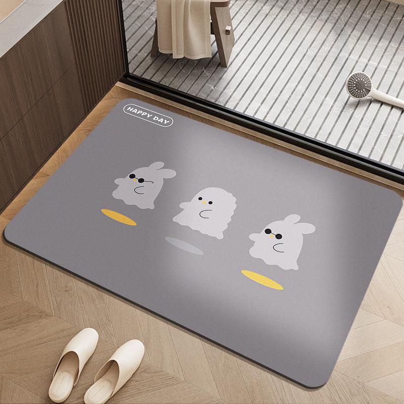 Bathroom Absorbent Floor Mat Household Absorbent Anti Slip Foot Mat Bathroom Door Resistant To Dirt and Easy To Maintain