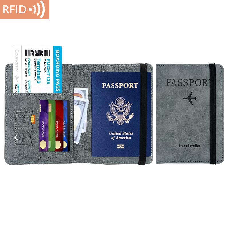 Customizable RFID PU Leather Passport Holder with Multi-Card Slots