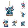 Enchanting Cartoon Anime Stitch Acrylic Pendant Christmas Tree Decoration Diy Crafts