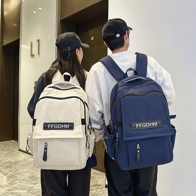High School Schoolbag Men's Large Capacity Letter Backpack Women's Backpack