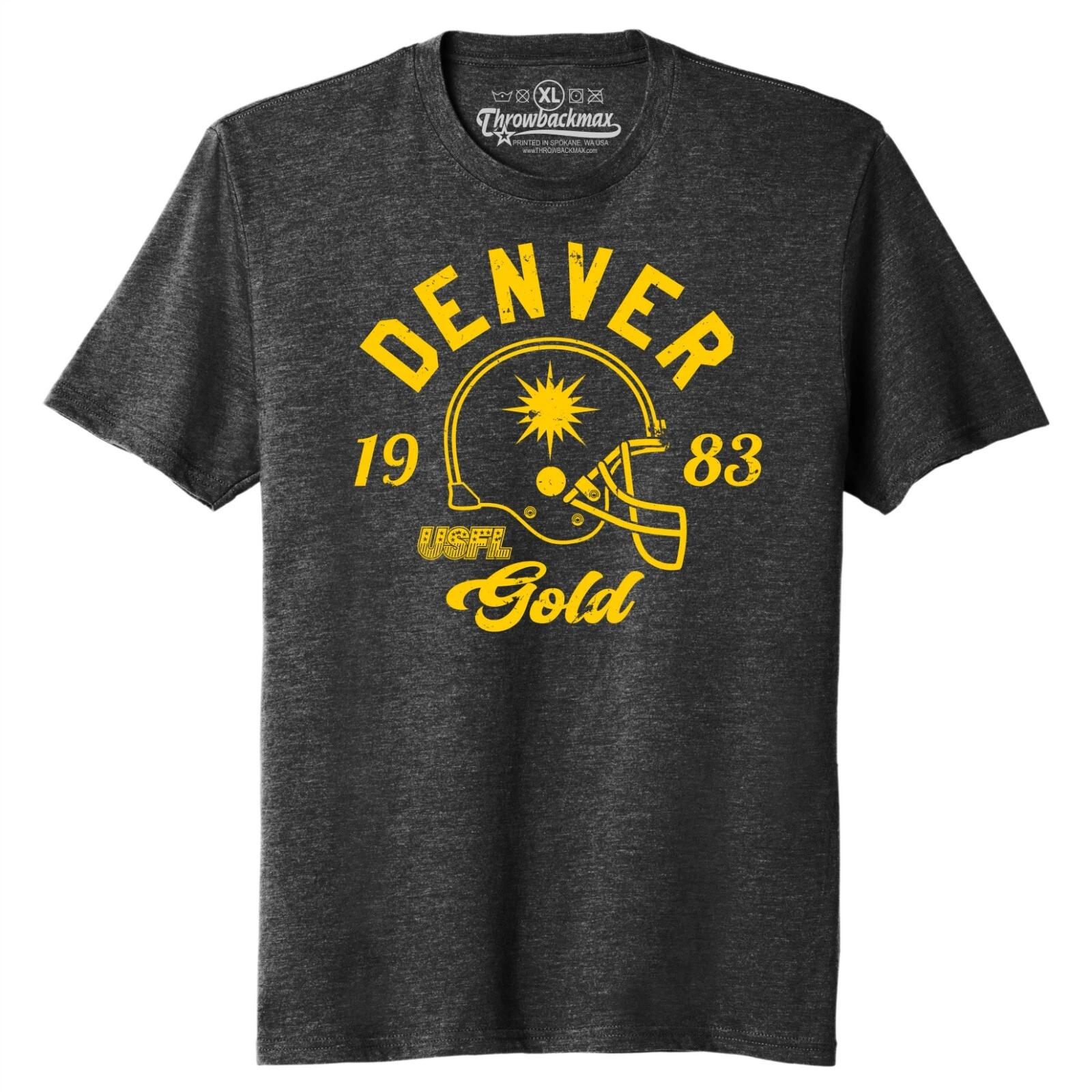Denver Gold 1983 USFL Football TRI-BLEND Tee Shirt XL
