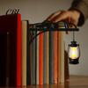 Bookshelf Decor for Bedroom Library Lantern Mini Lamp, Vintage Hanging Light with Warm Glow, Decorative Book Supports Shelves Home Study And