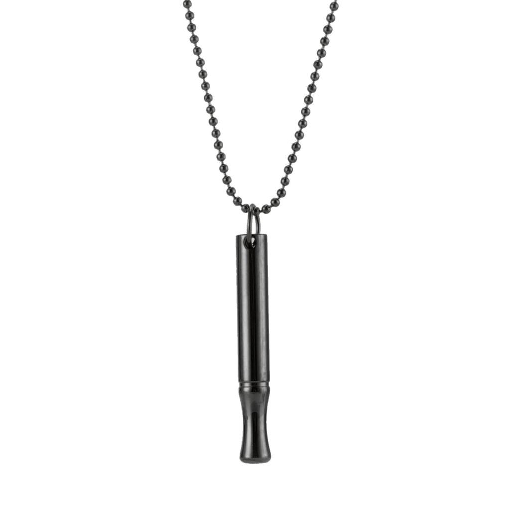 Stylish Meditation Necklace Breathing Exercise Tool Stress Relief Jewelry Whistle Pendant Necklace Perfect for Woman Man