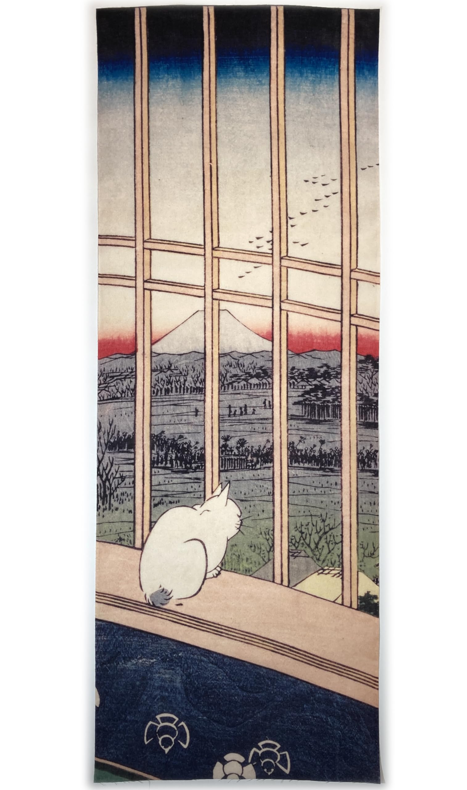 

hand towel from Utagawa One Hundred Famous Views of Asakusa Rice Field Pilgrimage to Ukiyo-e Hiroshige s Edo Tori-no-machi