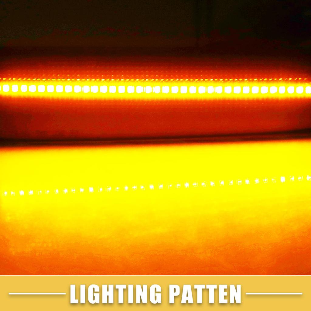 ABSOPRO CH2551 118 LED Side Marker Front Driver and Passenger Turn Fender Side Marker Lamps for Jeep and Black Lens Amber 1 Pair Lights, Signals,