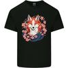 A Japanese Kitsune With Flowers Fox Unisexs Light Cotton TShirt