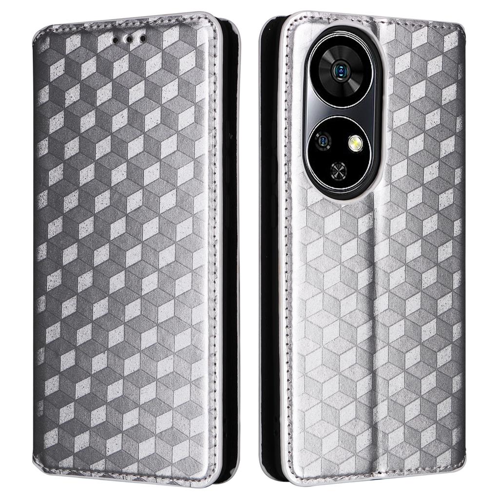 For Ulefone Note 17 Pro Case PU Leather Phone Cover Rhombus Pattern Stand Function
