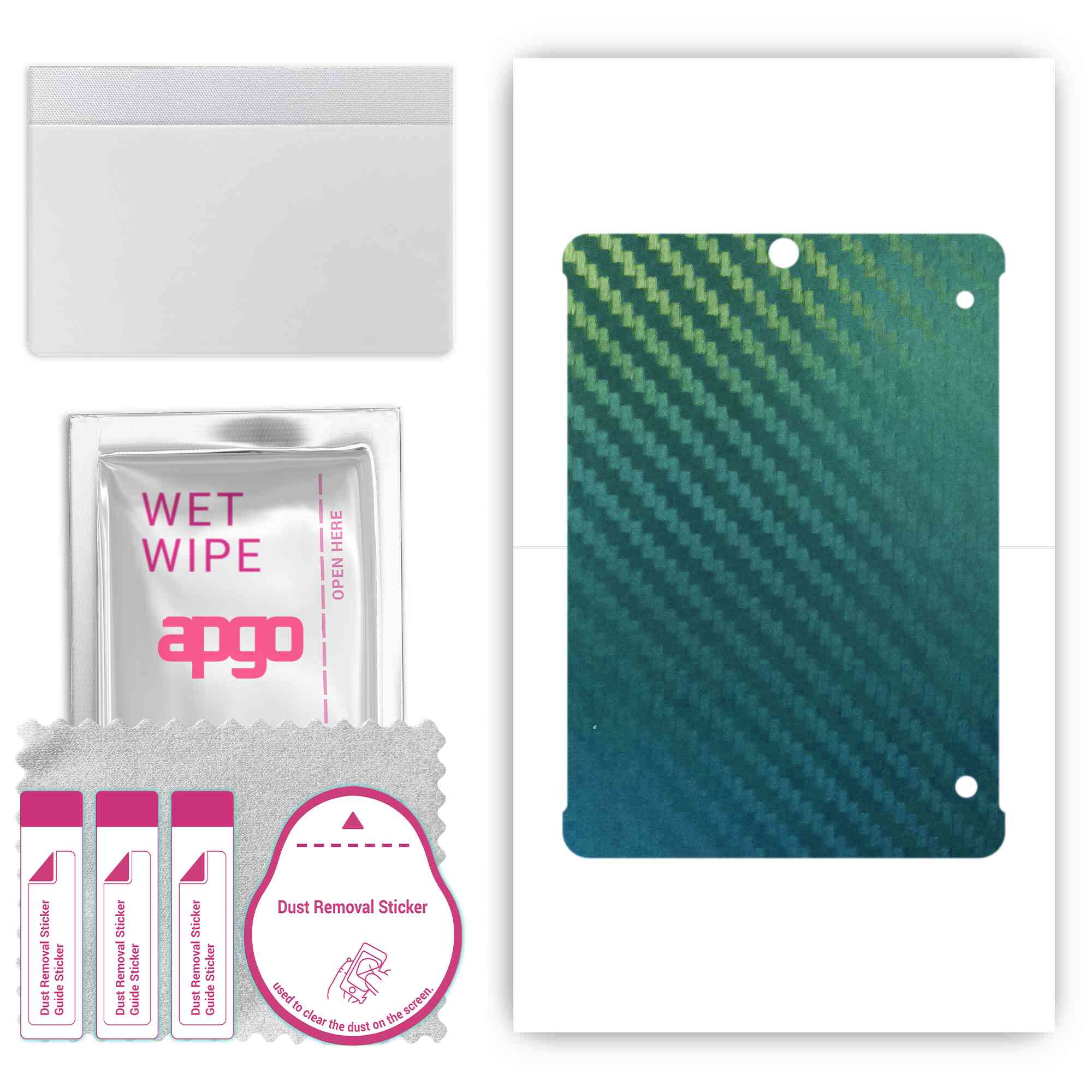 

apgo Protective Skin Sticker for the back compatible with Samsung Galaxy Tab S2 9.7, Wrap Film, Foil, Vinyl - Pattern Carbon Chameleon CAKA1