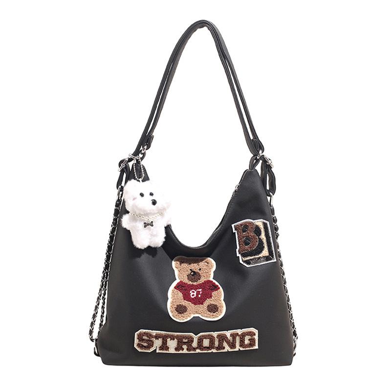 Large Capacity Commuter Backpack Multi-functional Casual New Shoulder Bag Feeling Bear Cartoon Tote Bag
