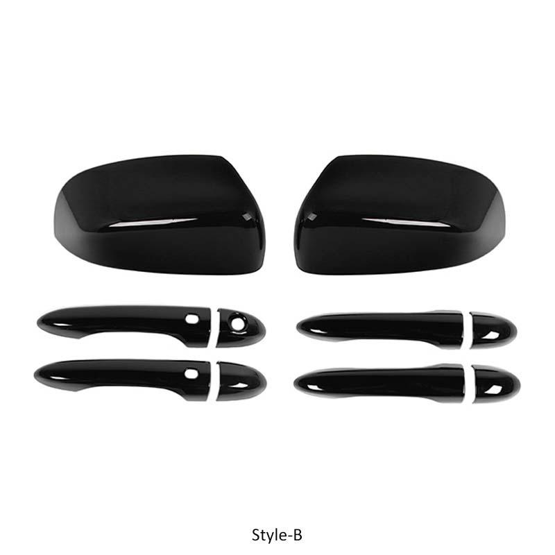 

Декоративная рамка зеркала заднего вида автомобиля Защитная накладка на дверную ручку Для Jeep Cherokee 2014 и выше Для Jeep Compass 2017 и выше Аксессуары для экстерьера автомобиля чёрный