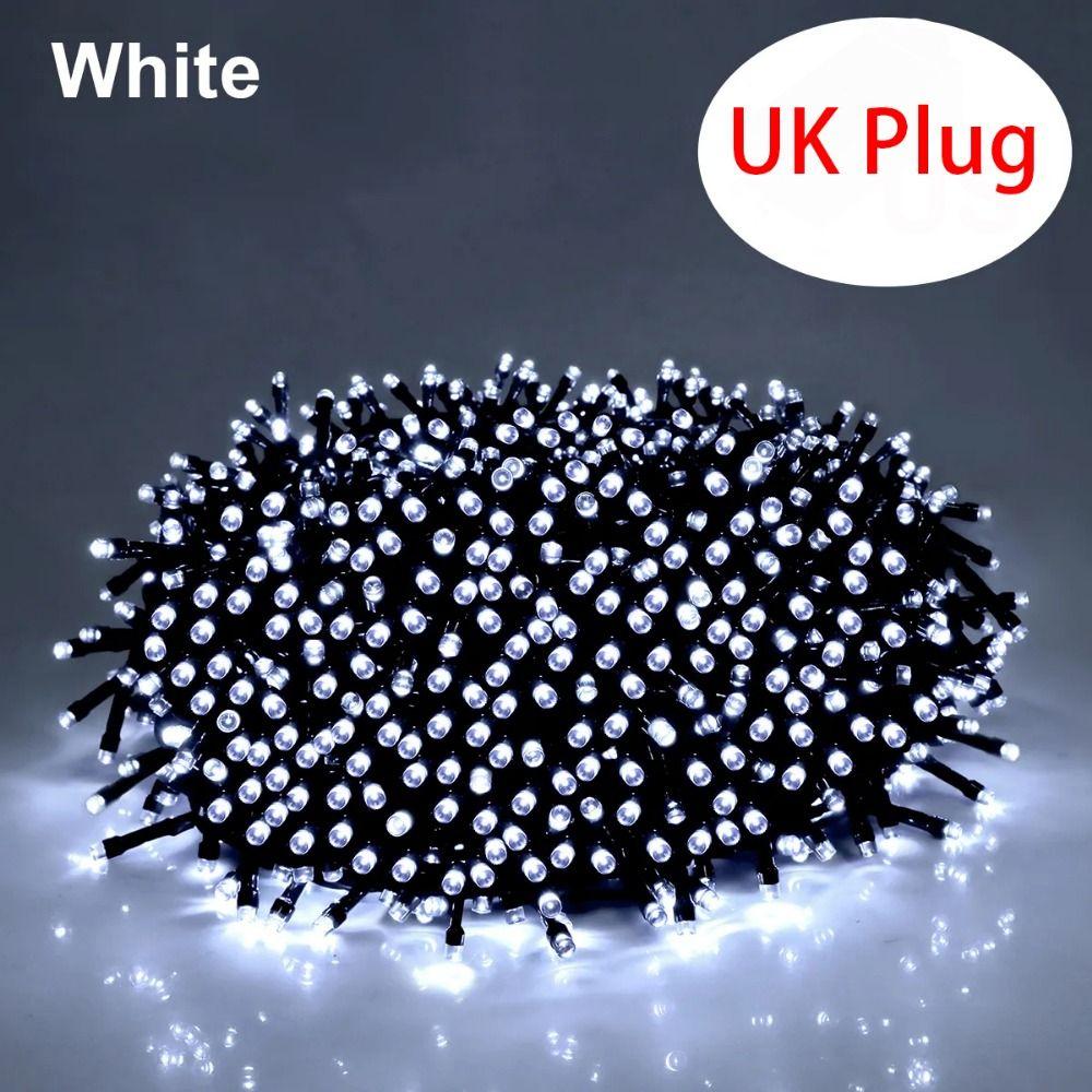 

1Pcs IP65 водонепроникний світлодіодний ланцюжок Light Party Decor Lamp Outdoor Garden Home Holiday New Year UK Plug-White