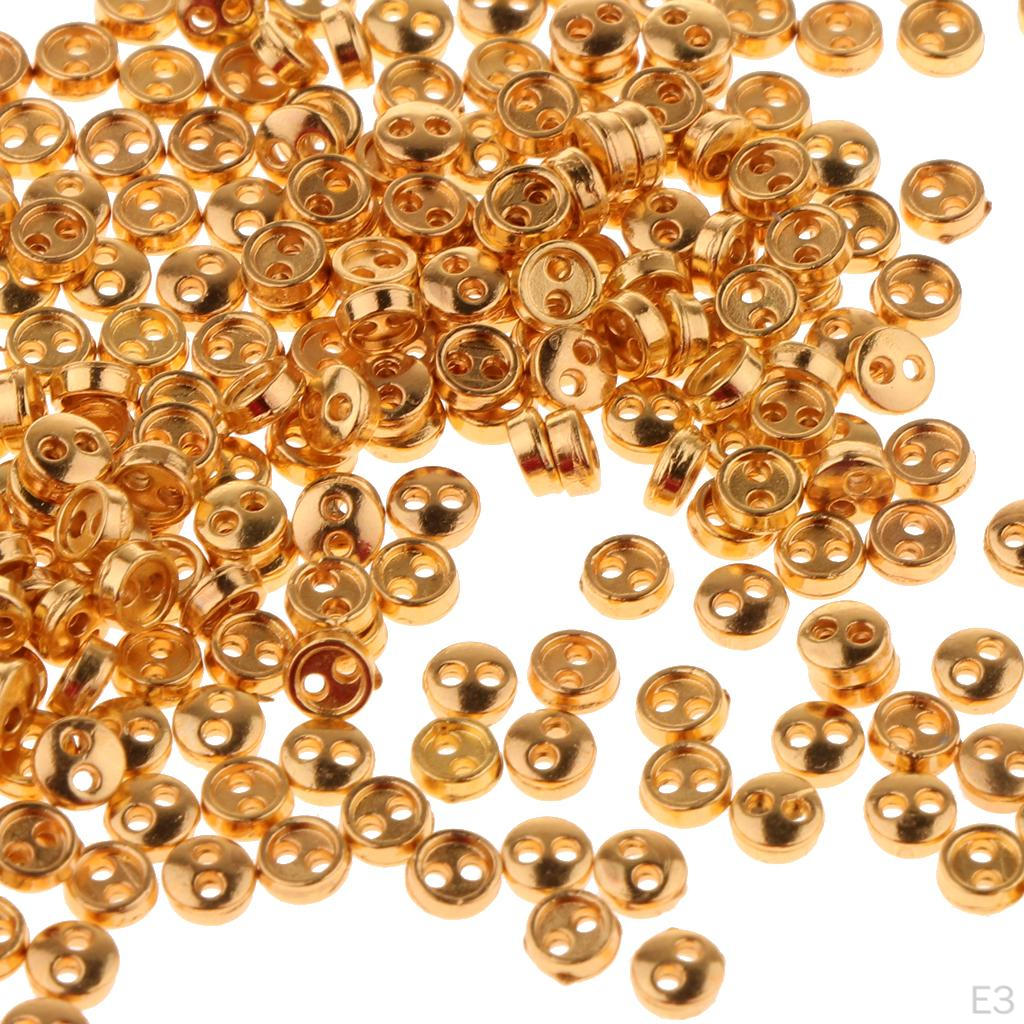 300 Pcs Mini Metal Sewing Round Buttons Button For Dolls