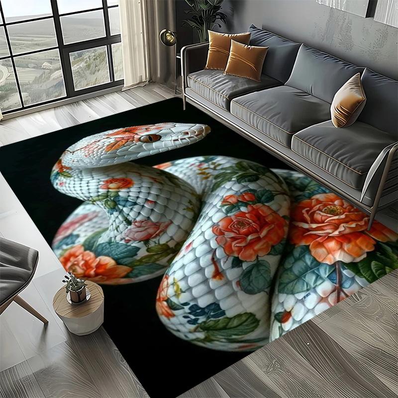 Sofa do salonu Mata wejściowa do kuchni Dywany o dużej powierzchni Drukowanie 3D Wzór zwierzęcy wąż Dywan Mata podłogowa na balkon antypoślizgowa