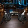 Marsupio a Vita per Bottiglia di Vino Double-Sided, Borsa in PU Vintage, Doppia Tasca Laterale con Multi-Scomparto, Borsa Impermeabile Regolabile per Lattine di Birra Bicchieri,