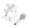 SANEI Rainy Metallic Black Shower Head (PS-303-81XA-CD) with Stop Function, Saves Approximately 50% of Water