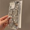 Mirror Love Phone Case for IPhone 16 Pro 15 Plus 14 13 12 11 Pro Max Fashion Rhinestone Phone Case Protective Jacket