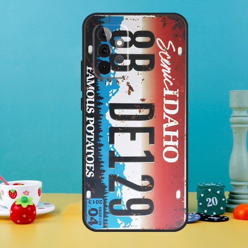 Retro Funny License Plate Case For Samsung Galaxy A55 A56 A36 A54 A34 A14 A05 A16 A26 A12 A32 A52 A13 A33 A53 A15 A35