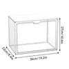 Transparenter Vitrinenschrank Acryl Schreibtisch-Organizer-Box Buchaufbewahrungsboxen Große Kapazität Sortierbox Bücherregal Staubdicht