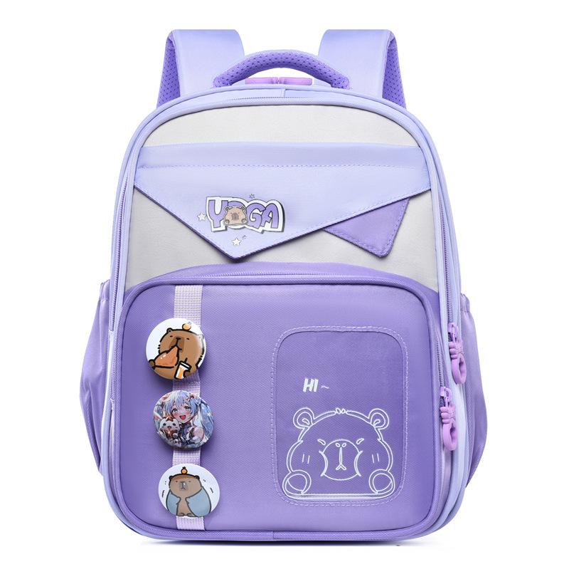 School bag cartoon new large-capacity primary school students in grades 1-3, lightweight and versatile spine protection and burden reduction backpack