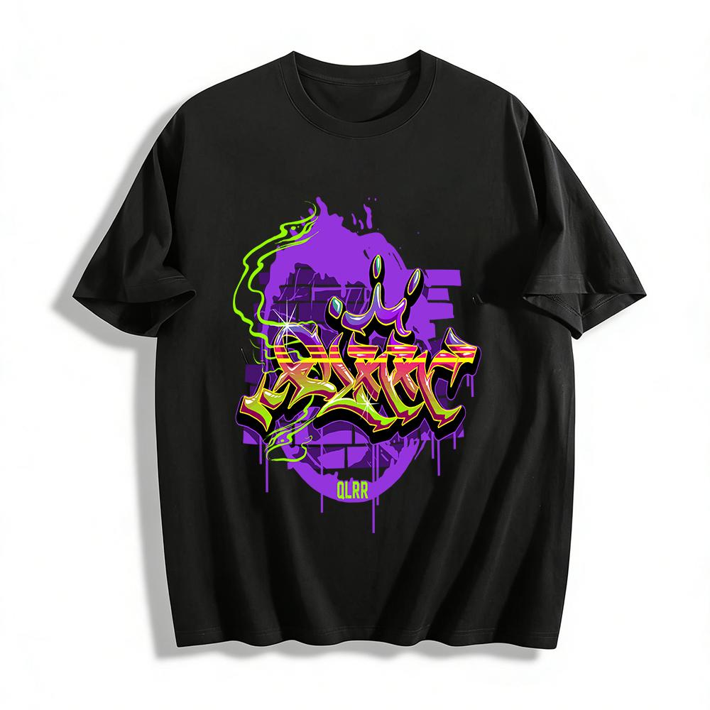 

Street Graffiti Style Printed Trendy Casual Short Sleeve T-Shirt Pure cotton T-shirt XXS