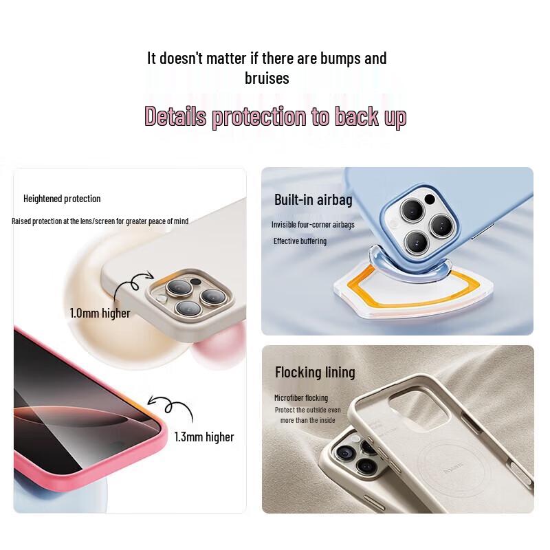 Baseus MagSafe Liquid Silicone Shockproof Case for iPhone 16 Pro Max