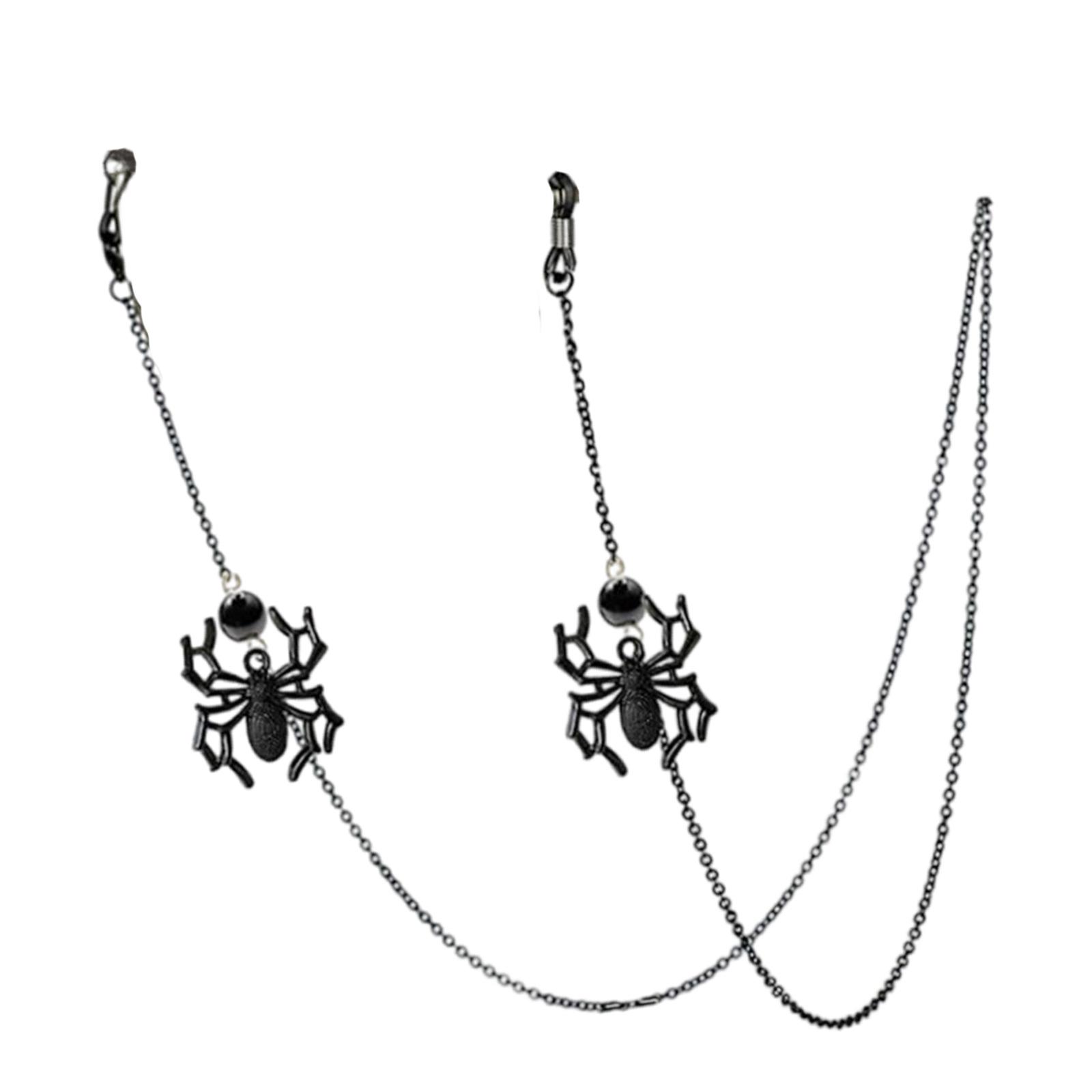 

Ремешок для очков, цепочка для очков на Хэллоуин, шнур для очков для чтения для женщин, черная подвеска в виде летучей мыши, цепочка для очков 5