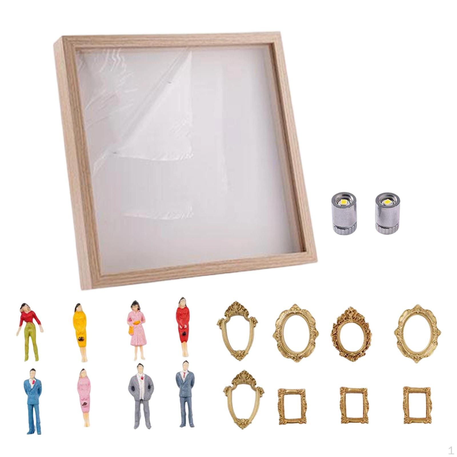 

DIY Mini Museum Silhouette Box Durability Sturdy Display Case, Home Decor, Shadow Kit for Wood