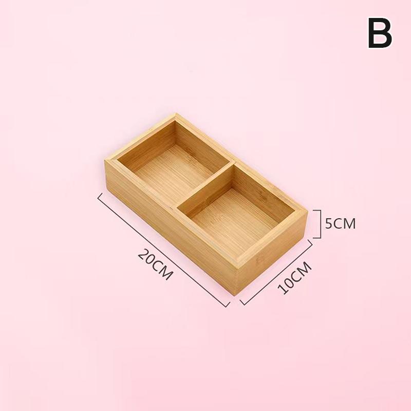 Creative Multi-Grid Tray  Pot Side Dish Plate Divider Tray Snack Plate Platter Nut Plate Wooden Box Saucer Tray