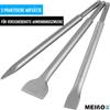MEIßOX Meißel Set SDS Plus Meissel Flachmeißel Spitzmeißel Spatmeißel 3tlg