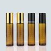 10ml Amber Glass Roller Bottle Scaled Essential Oil Roll On Bottle Sample Test Essential Oil Vials with Stainless Steel Roller