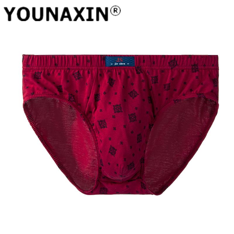 1PC Men's Briefs Knickers Printing Panties Breathable Underwear Large Undies Comfortable Underpants