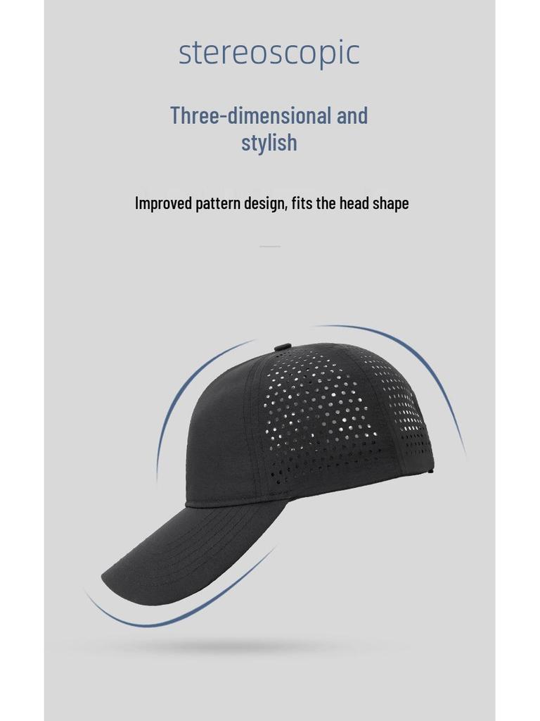 Men's Quick-Dry Mesh Baseball Cap: Custom Big Head Fit, Breathable Summer Sun Hat