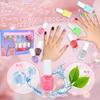 Fixash Kids Nail Polish Set: Peel-off, water-soluble, quick-drying, 12 colors. Perfect for elementary school girls (ages 6-13). Includes princess-them