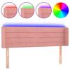VidaXL LED Headboard Bedroom Furniture Double Bed Accessory Head of Bed Frame Interior Pink 3123429