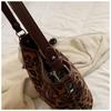 Korean Version Leopard Print Bag  Winter New Fashion Versatile Suede Shoulder Bag  Large Capacity  Travel Bag