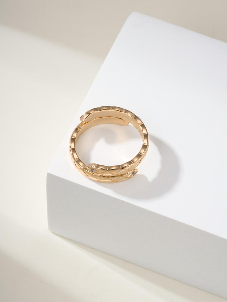 Super High Quality Rhombus Double Layer Ring for Daily Wear Exquisite Craftsmanship for Men and Women Gifts for Men and Women Birthday Gifts