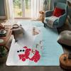 House Entrance Carpet Home Door Mat Living Room Bath Foot Bathroom Non-slip Water Absorption Rugs Bath Merry Christmas Winter