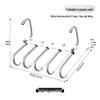 Versatile Multi-Layer Folding Clothes & Pants Rack, Use Horizontally/Vertically with Seamless Clips for Wardrobe & Scarves.