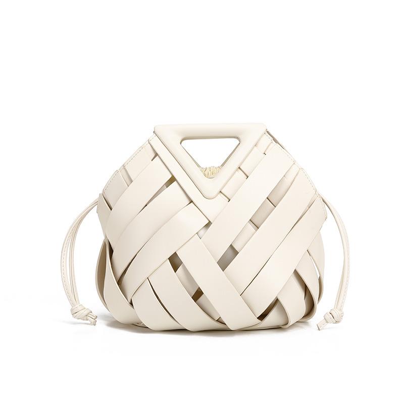 Magnetic Buckle Woven Triangle Women's Handbag - Large Capacity Crossbody Bag