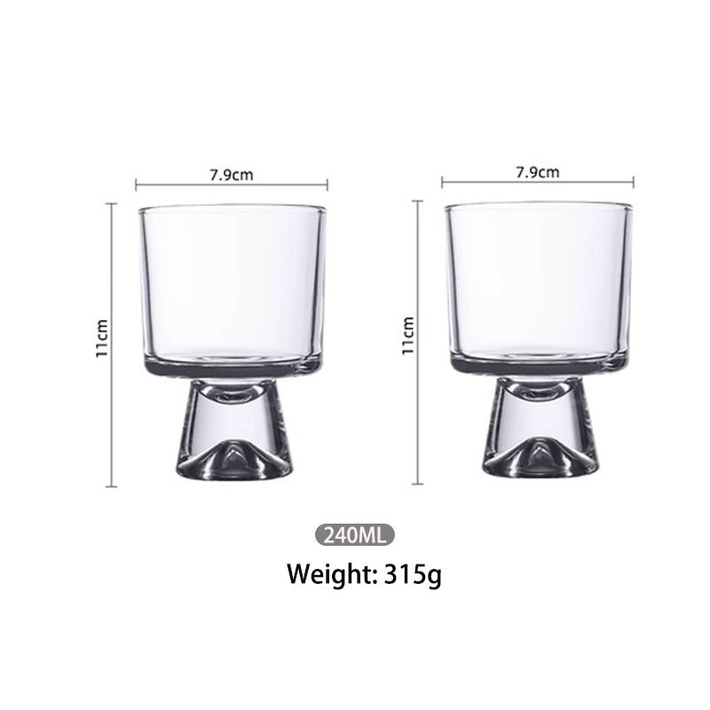 8.1oz Mini Glass Cup Long Stem Perfect for Red Wine Ice Cream Cold Drinks Coffee Fruit Desserts Yogurt Pudding Juice