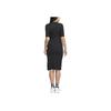 Nike Sportswear Essential Logo Embroidered Side-Slit Midi T-Shirt Dress Women Dress Black DV7879-010
