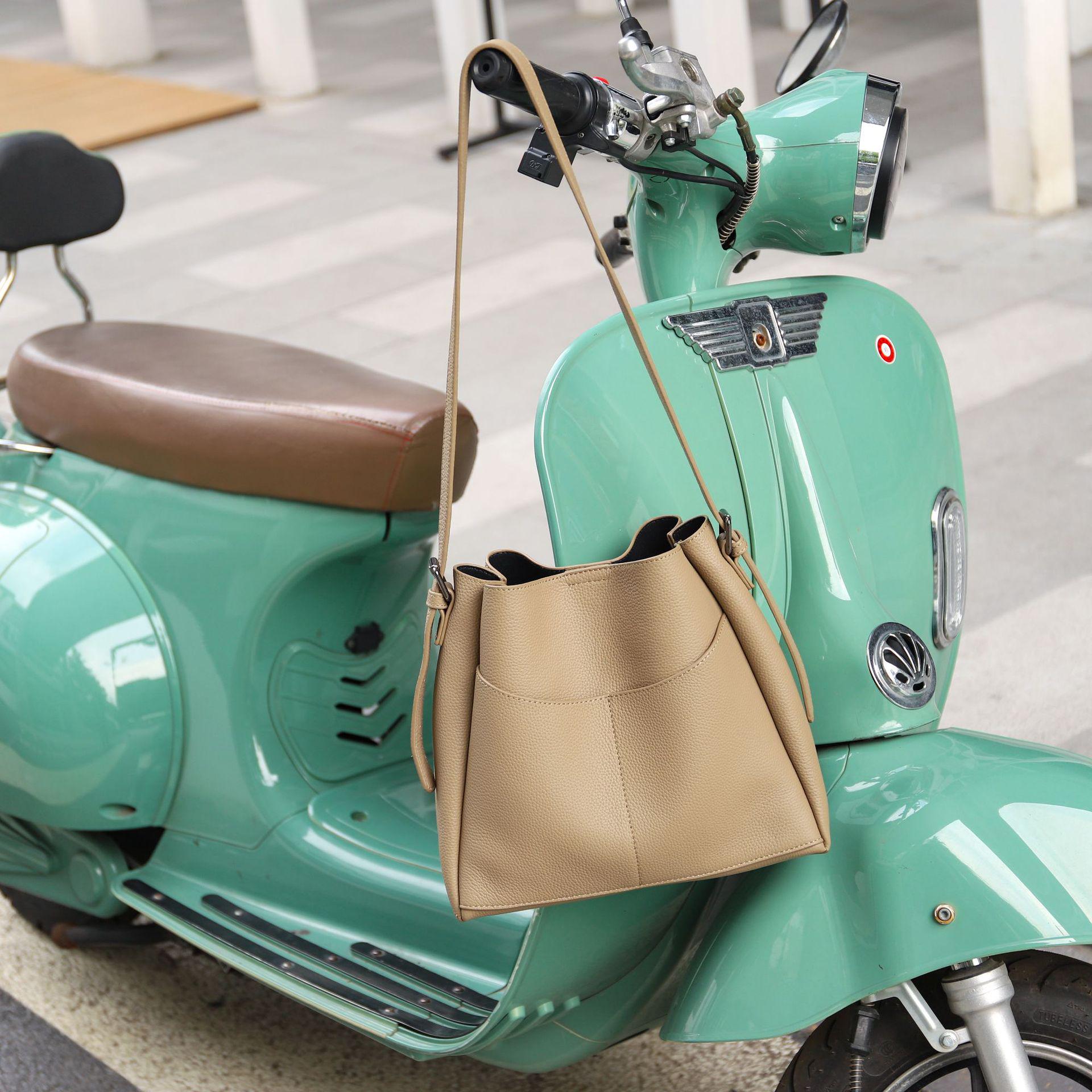 

Женская сумка-тоут из натуральной кожи в корейском стиле – Большой вместимости, дизайн-ведро 29Lx10Wx26H CM