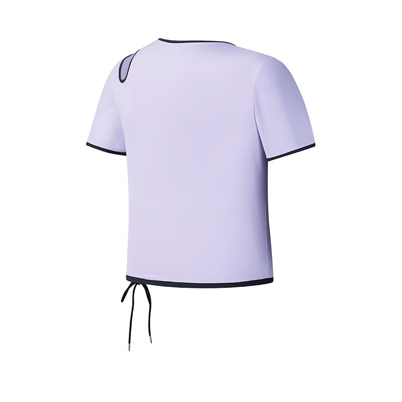 

New FILA T Shirt Women s Numbers Lavender A11W523116F-PR 165/84A/M