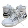 Excellent High Cut Sneakers DISTRICT White Leather Mens 41 221906 Used